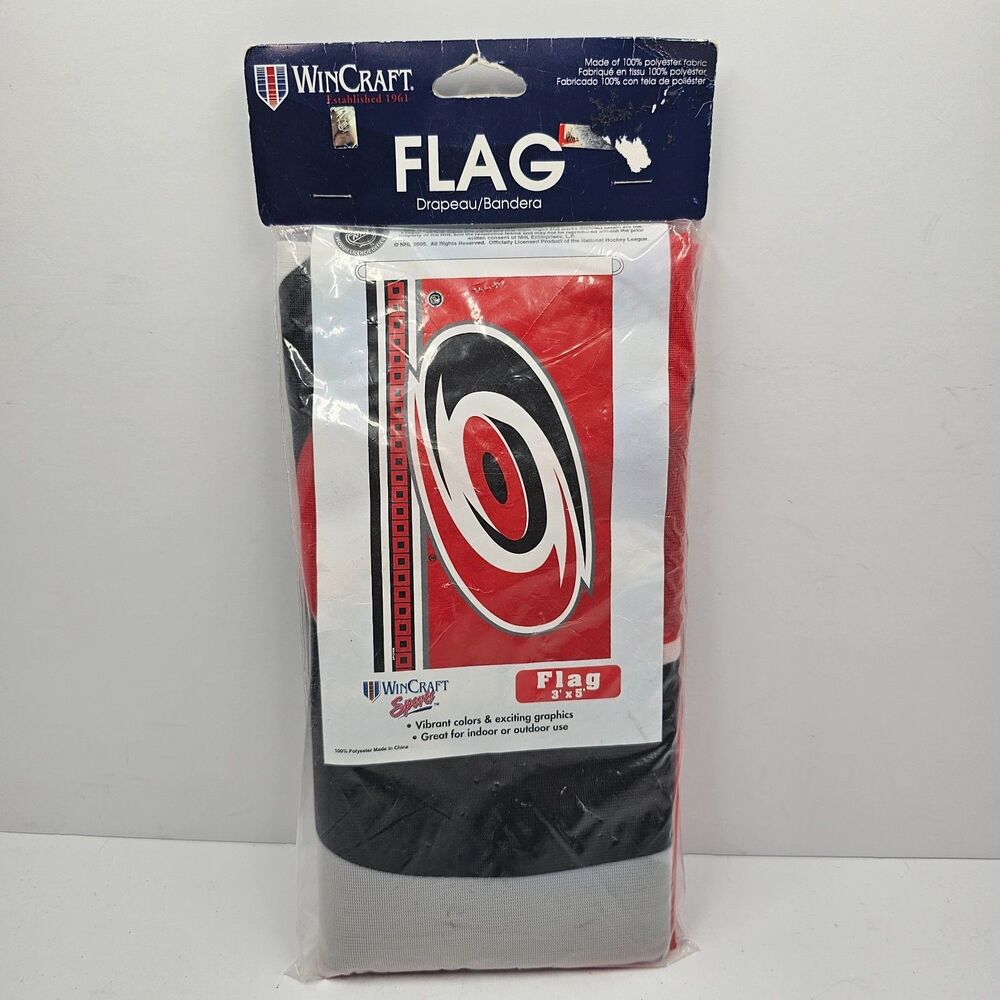 Carolina Hurricanes Flag 3x5 WinCraft NHL Hockey Outdoor Banner Red Black New